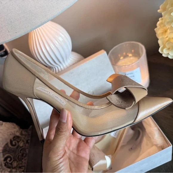 Jimmy Choo Tan Pointed Toe Heels - Picture 10 of 15